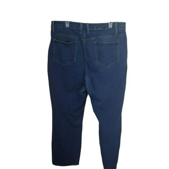 Faded Glory 22 WP Plus Size Straight Leg stretchy Denim Blue Jeans - Picture 5 of 8